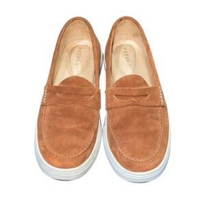 Patina Suede Penny Loafer Sneakers - Rust Brown